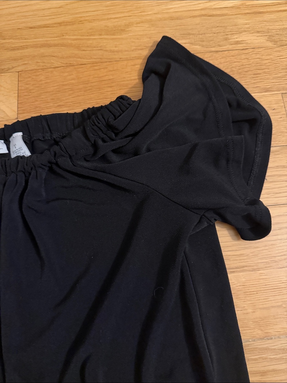 Halogen Black Off-Shoulder Ruffle Tunic - Picture 4 of 5